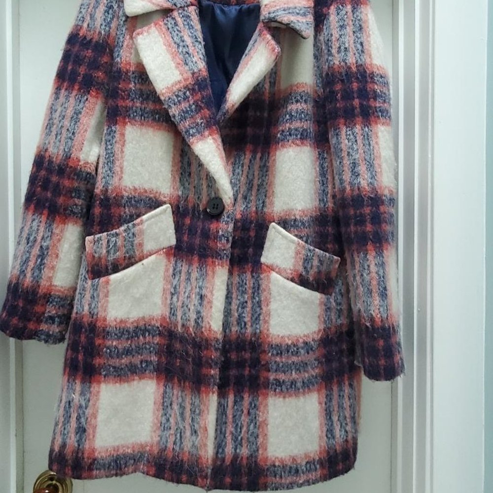 Kenneth Cole Plaid Driving coat